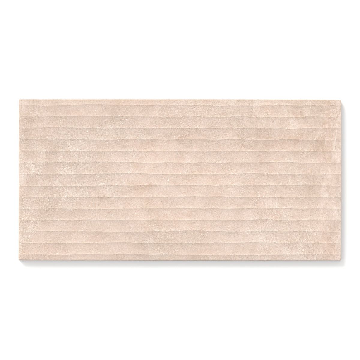 Kai 12 x 24 Fluted Matte Porcelain Tile in Alabaster