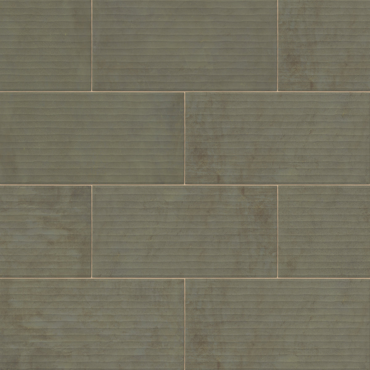 Kai 12 x 24 Fluted Matte Porcelain Tile in Jade