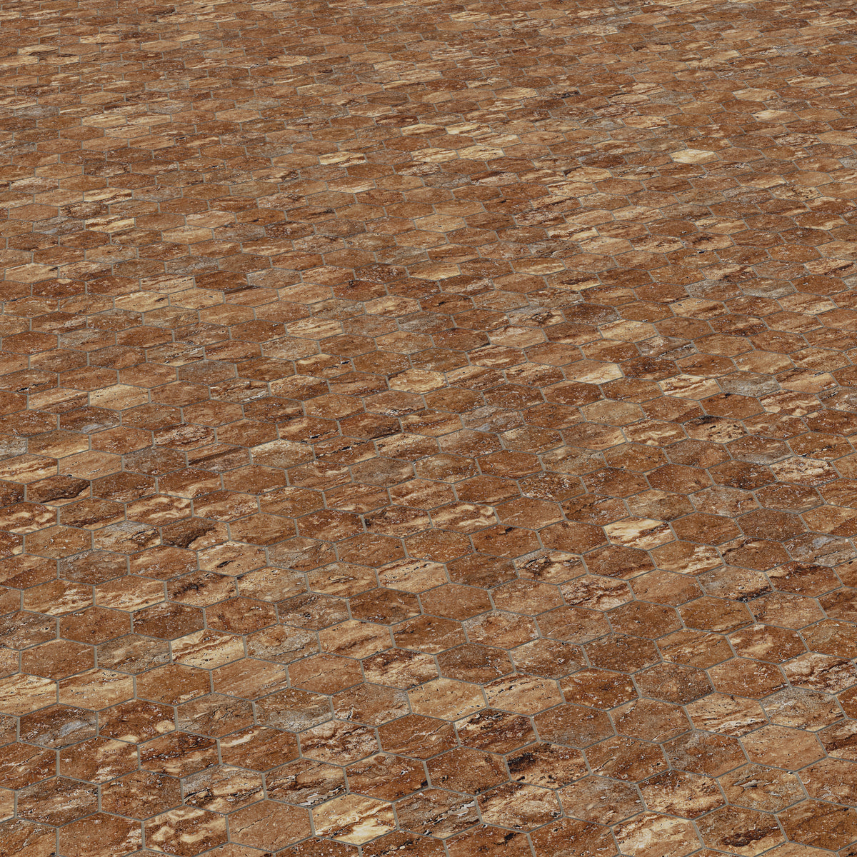 Marlow 3 x 3 Matte Porcelain Hexagon Mosaic in Bold