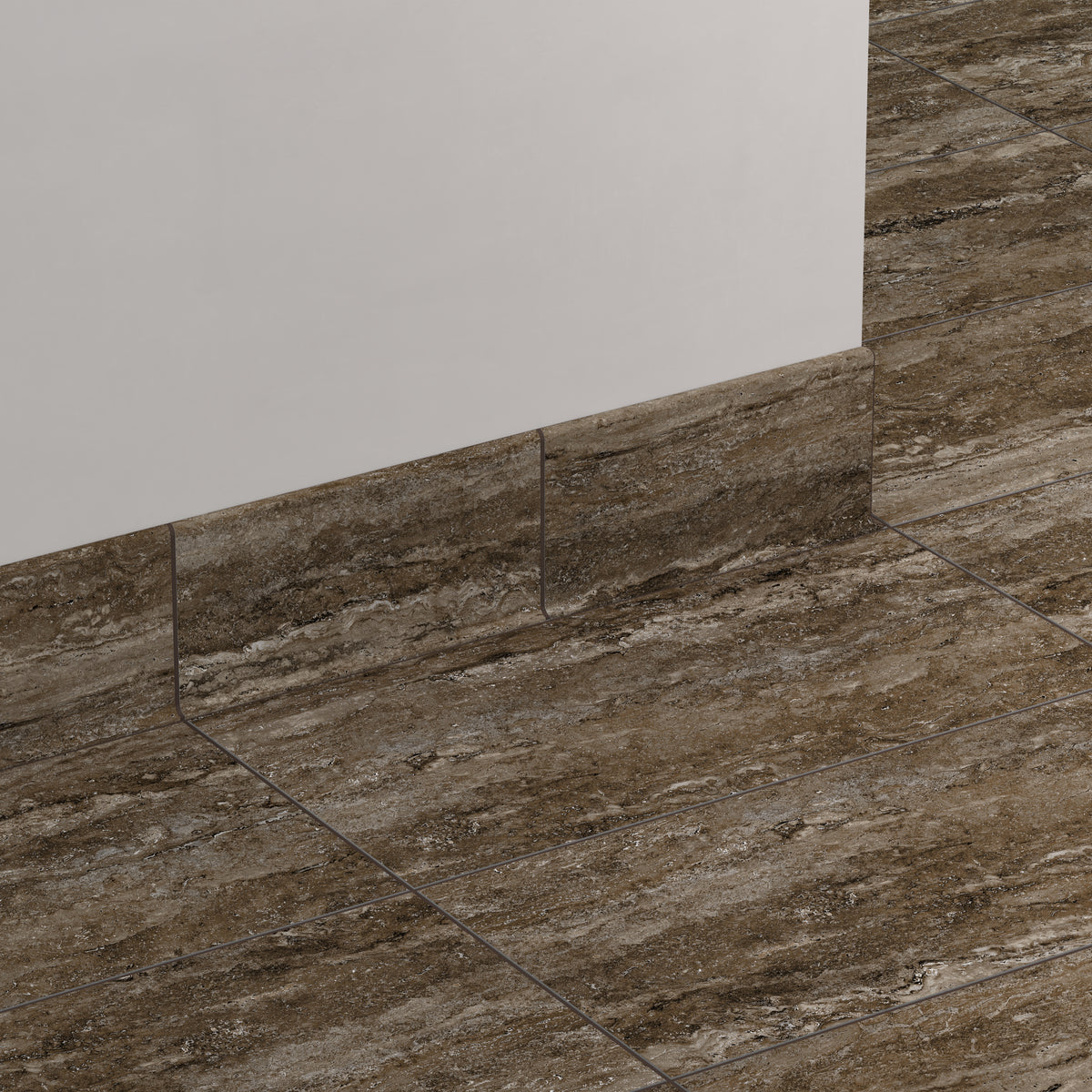 Marlow 6 x 12 Matte Porcelain Cove Base Tile in Titanium