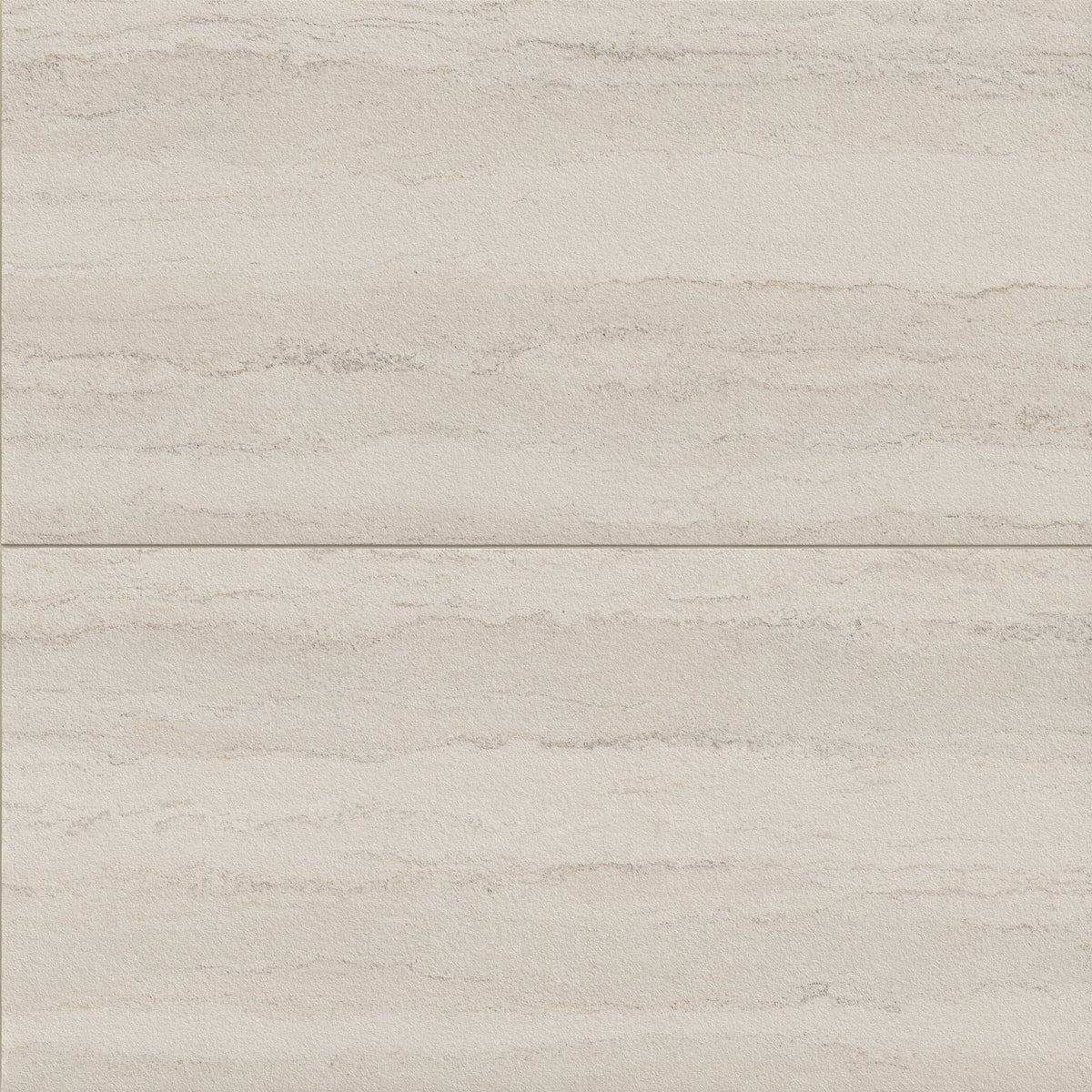 Large rectangular tiles with a subtly textured surface and layered grayish beige tones echoing hand-formed clay.