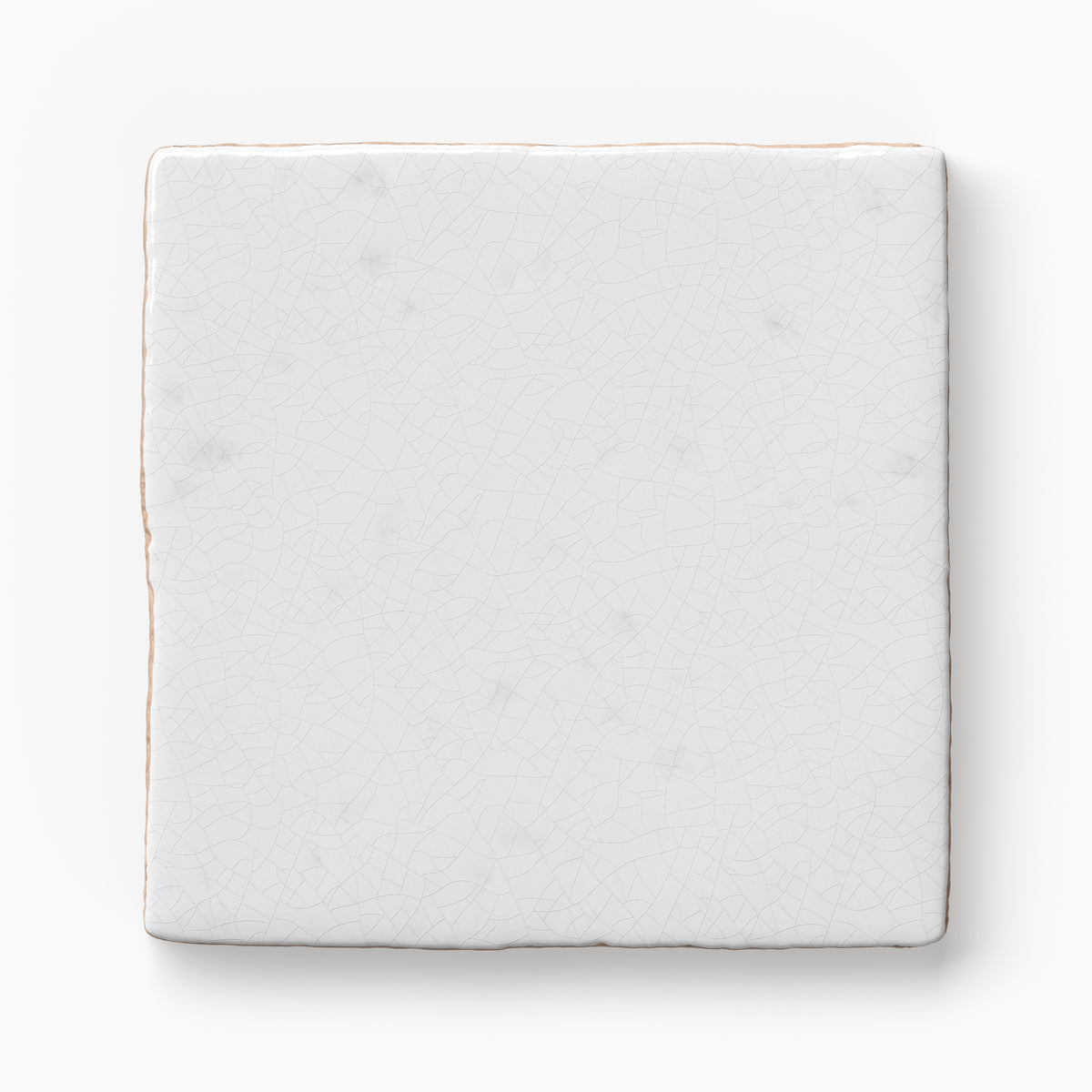 Amelia 4 x 4 Glossy Crackled Ceramic Tile in White
