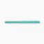 Turquoise trim tile with soft tonal variation, a rounded bullnose profile, and handcrafted surface detailing displayed against a white background.