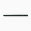 Slim dark green ceramic rounded edge trim with rich organic shading, soft surface movement, and a gently curved profile on a white background.