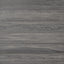 Dark gray wood look porcelain tile in a matte plank format with soft grain and warm rustic variation.