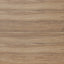 Golden brown wood look porcelain tile in a matte plank format with soft grain and warm rustic variation.