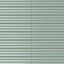 Ridged rectangular tile in a soft sage green tone with a glossy finish, rounded edges, stacked horizontal layout, and subtle handcrafted surface variation.