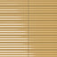 Ridged rectangular tile in a warm Dijon yellow tone with a lustrous glaze movement, horizontal grooves, and rich golden tonal variation.