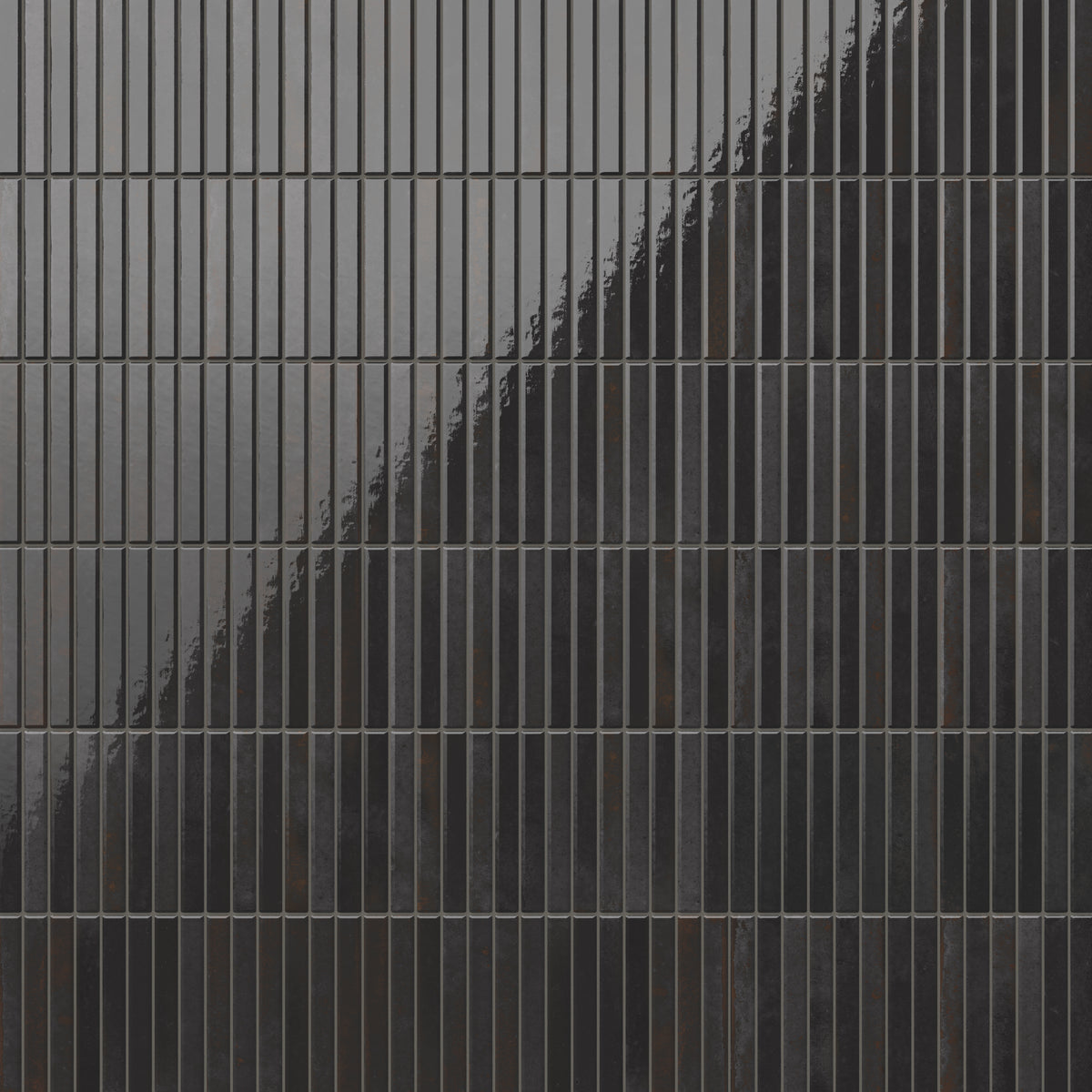 Miley 4.5 x 9 Glossy Porcelain Tile in Noche