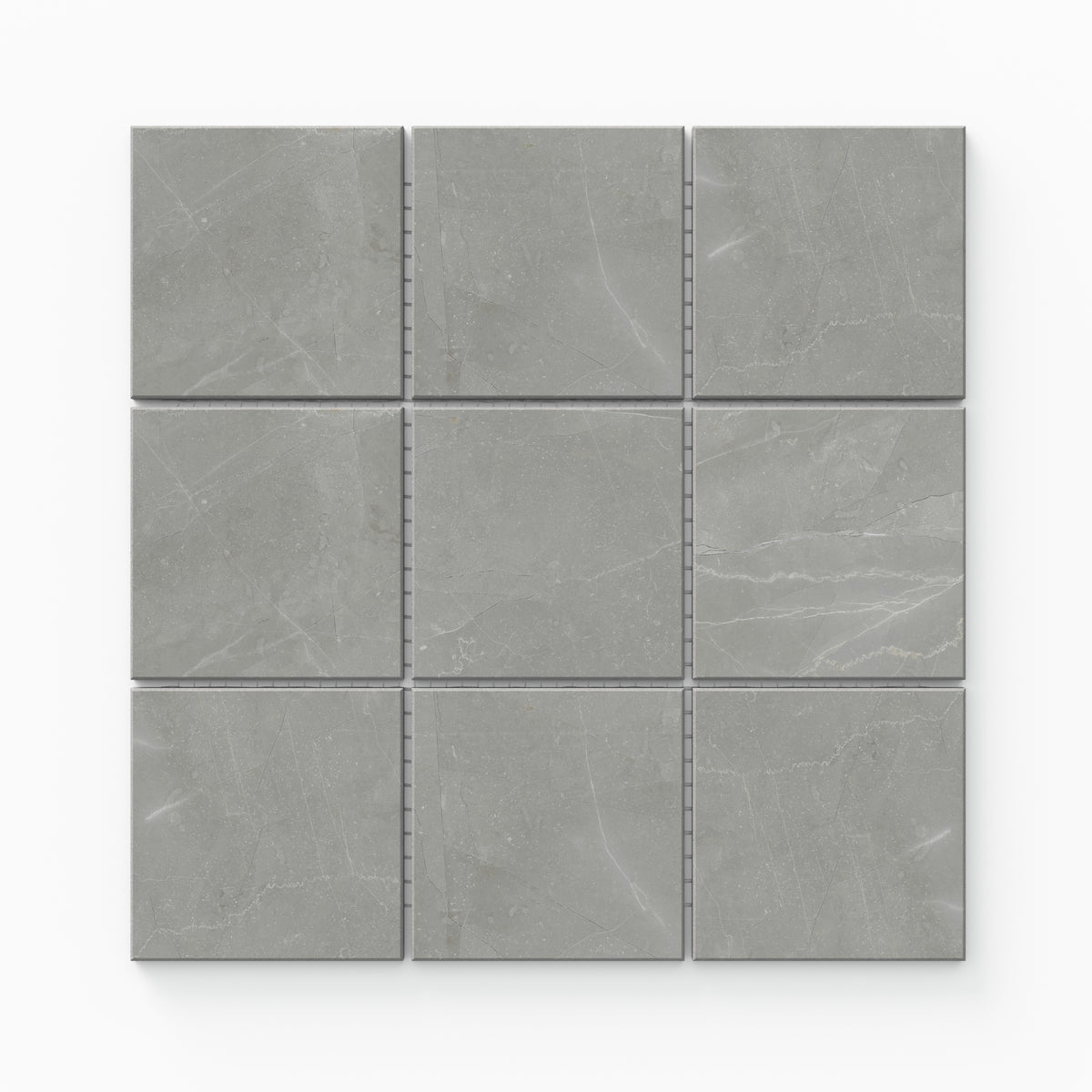 Leona 4 x 4 Matte Porcelain Mosaic Tile in Amani Grey