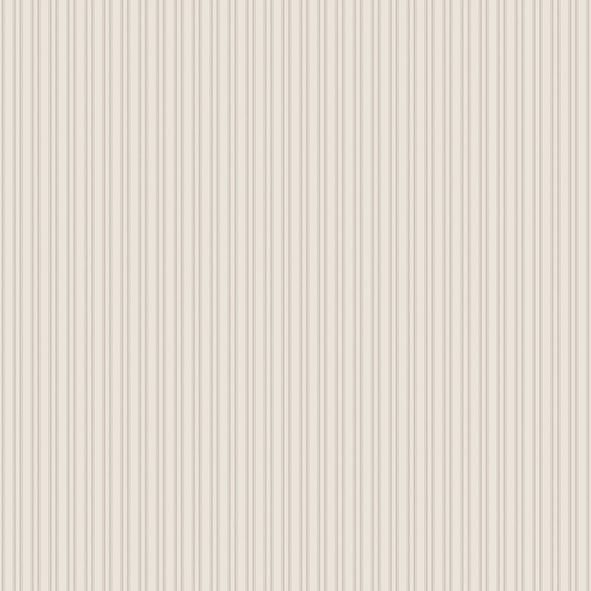 Suffolk Wallpaper in Grey II featuring fine vertical stripes in soft white and light gray tones, creating a subtle linear pattern that adds gentle texture and depth to walls, sized 52" x 132".