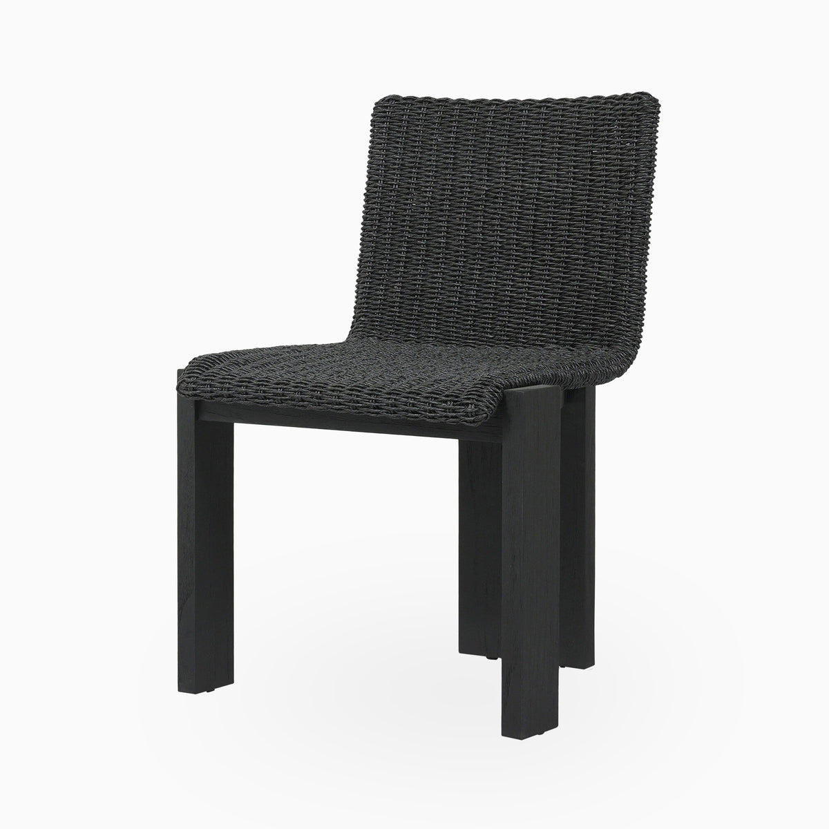 Marinell Outdoor Dining Chair in Faux Black Hyacinth