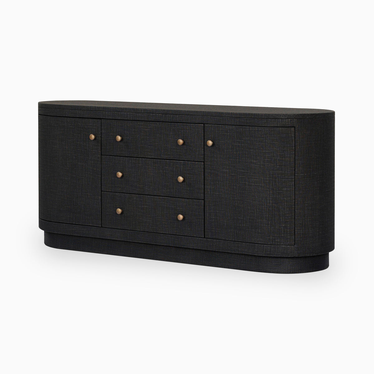 Boone Media Console in Black Linen