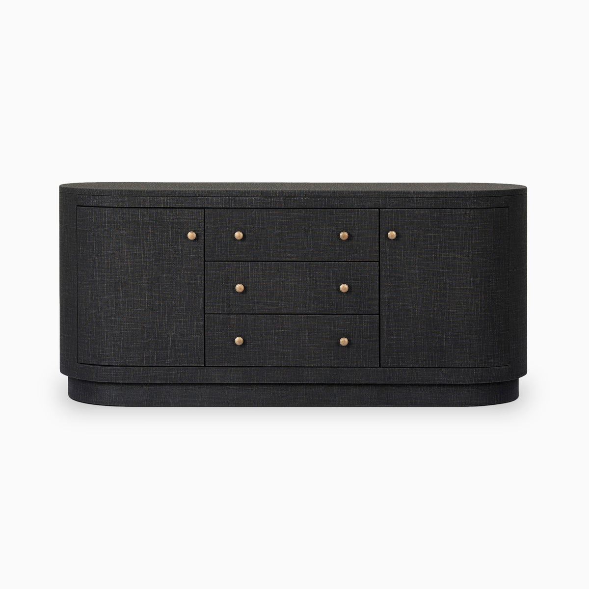 Boone Media Console in Black Linen