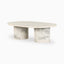 Summit Coffee Table in Polished White Marble
