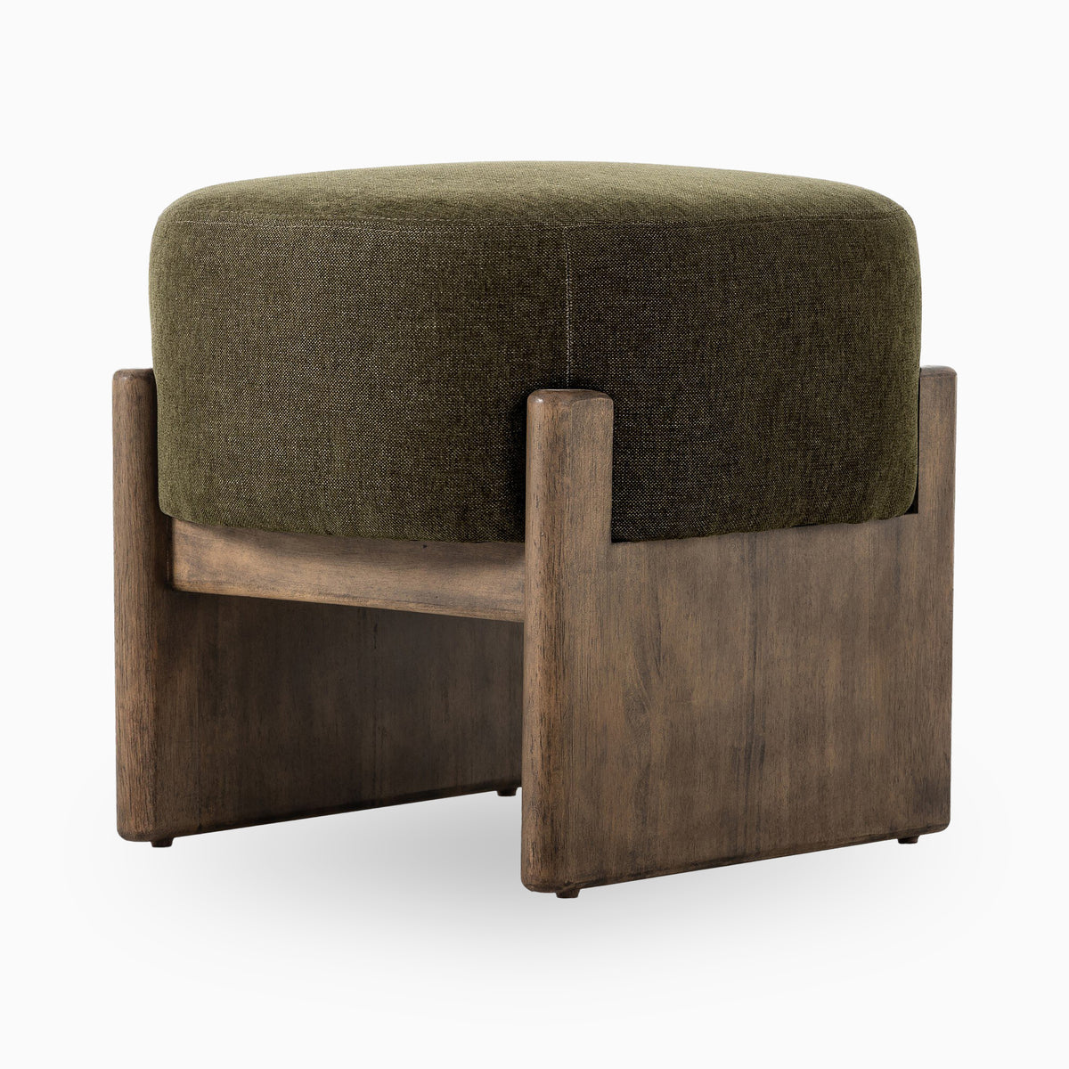 Amira Accent Stool in Sutton Olive