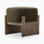 Amira Accent Stool in Sutton Olive