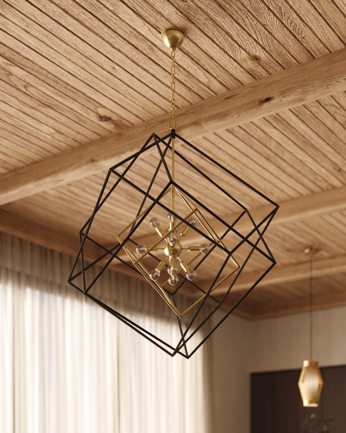 Osborne 34" Chandelier in Aged Brass