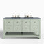 Bridgette 60" Double Vanity in Smokey Celadon with 3 cm Charcoal Soapstone Quartz Top