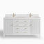 Sasha 60" Double Vanity in Bright White with Single Hole 3 cm White Zeus Quartz Top & Backsplash
