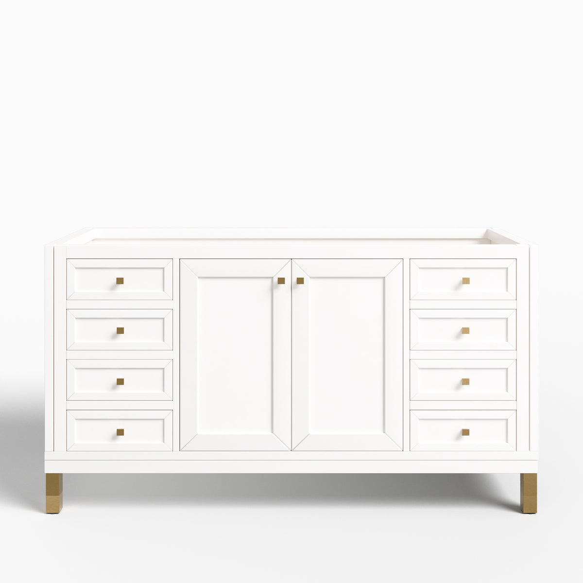 Janelle 60" Double Vanity in Glossy White