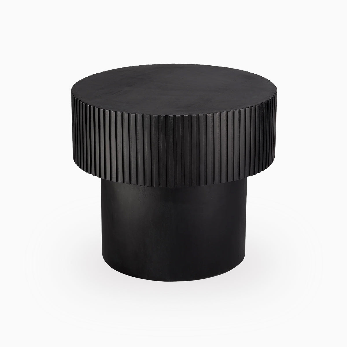 Enric Round Side Table in Black