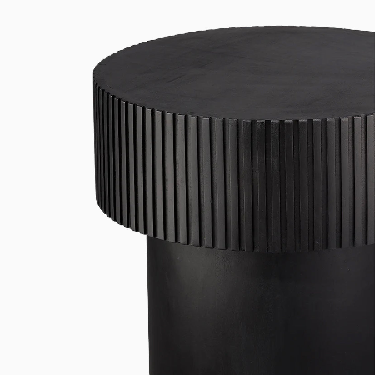 Enric Round Side Table in Black