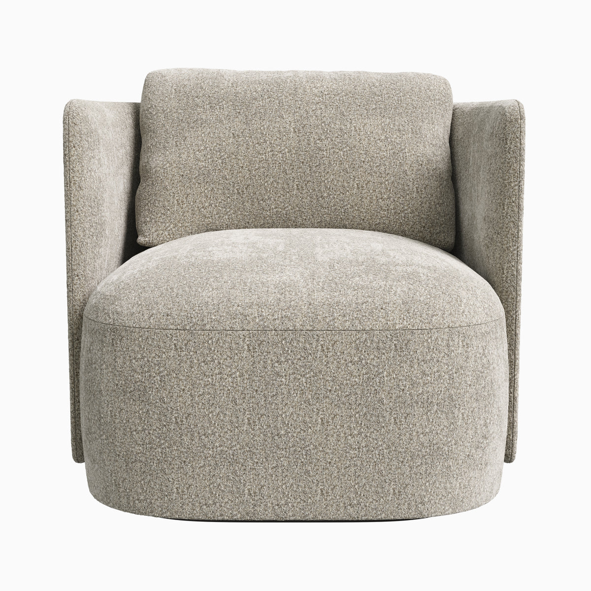 Ivo Swivel Chair in Mushroom
