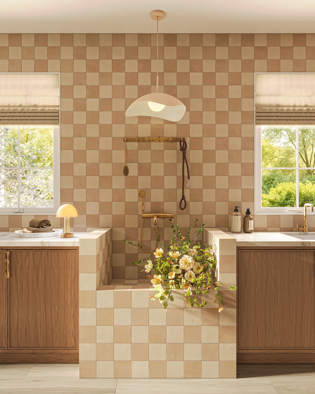 Isabel 6 x 6 Matte Porcelain Tile in Dusty Rose