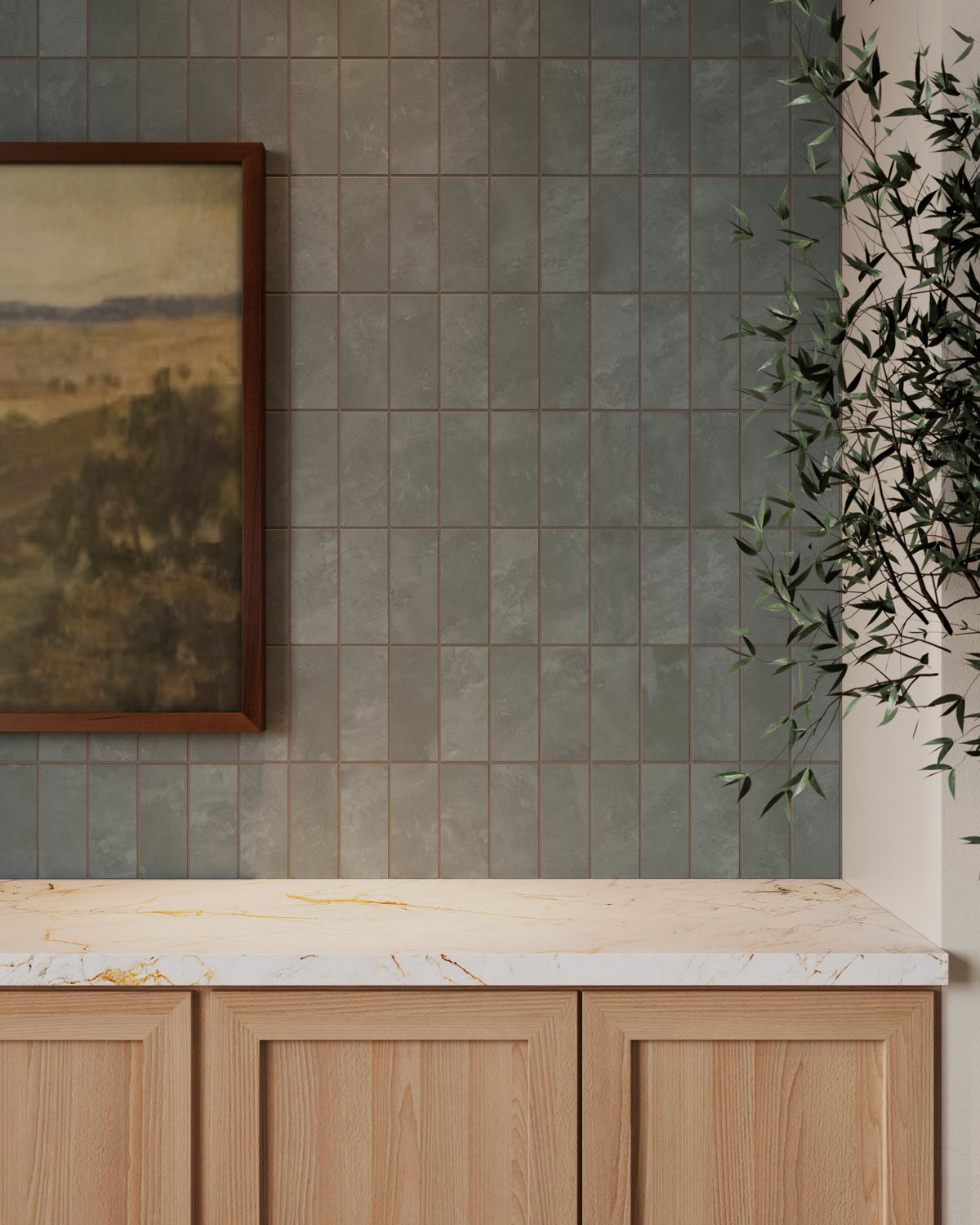 Isabel 2 x 6 Matte Porcelain Tile in Saltwater