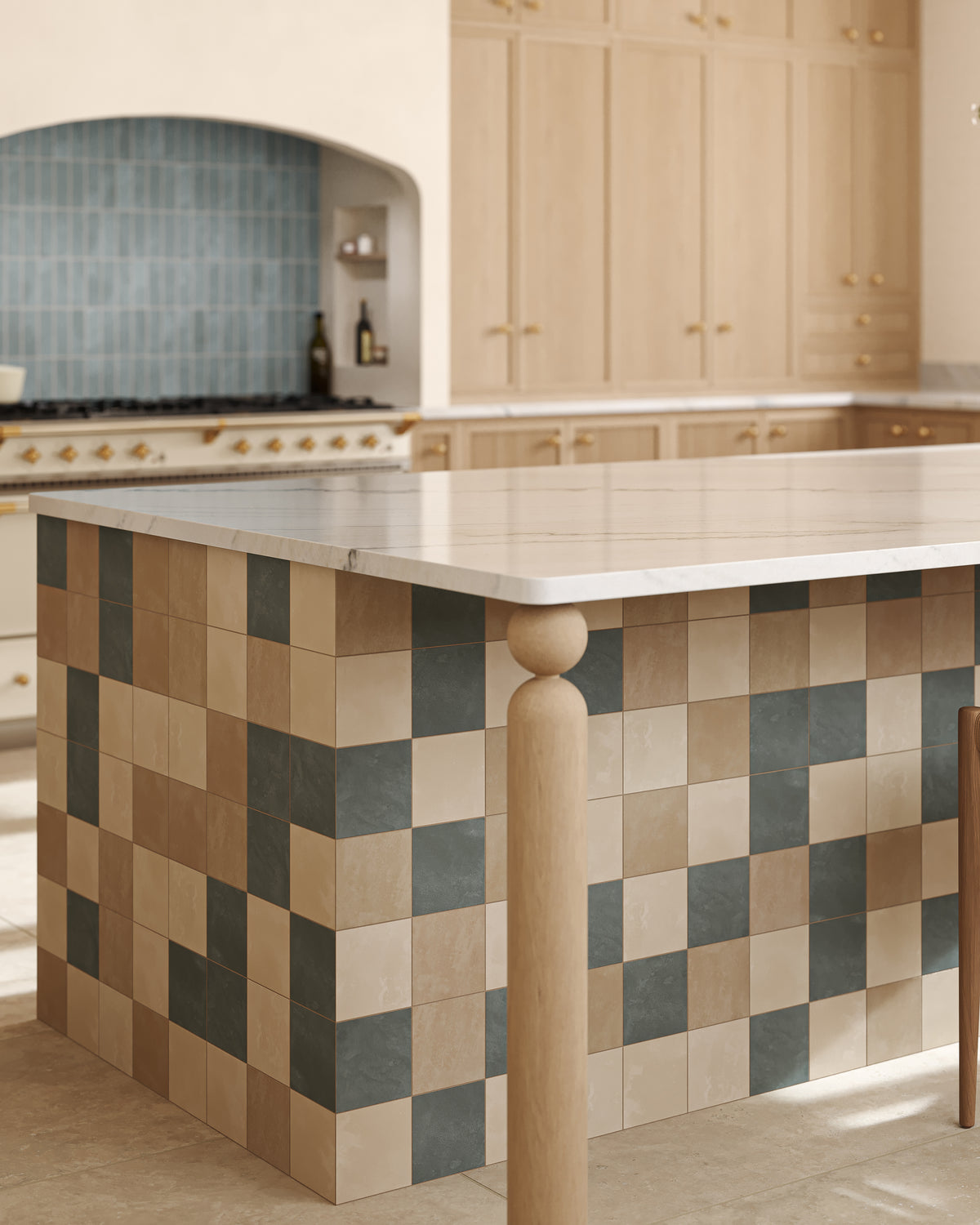 Isabel 6 x 6 Matte Porcelain Tile in Frosted Linen