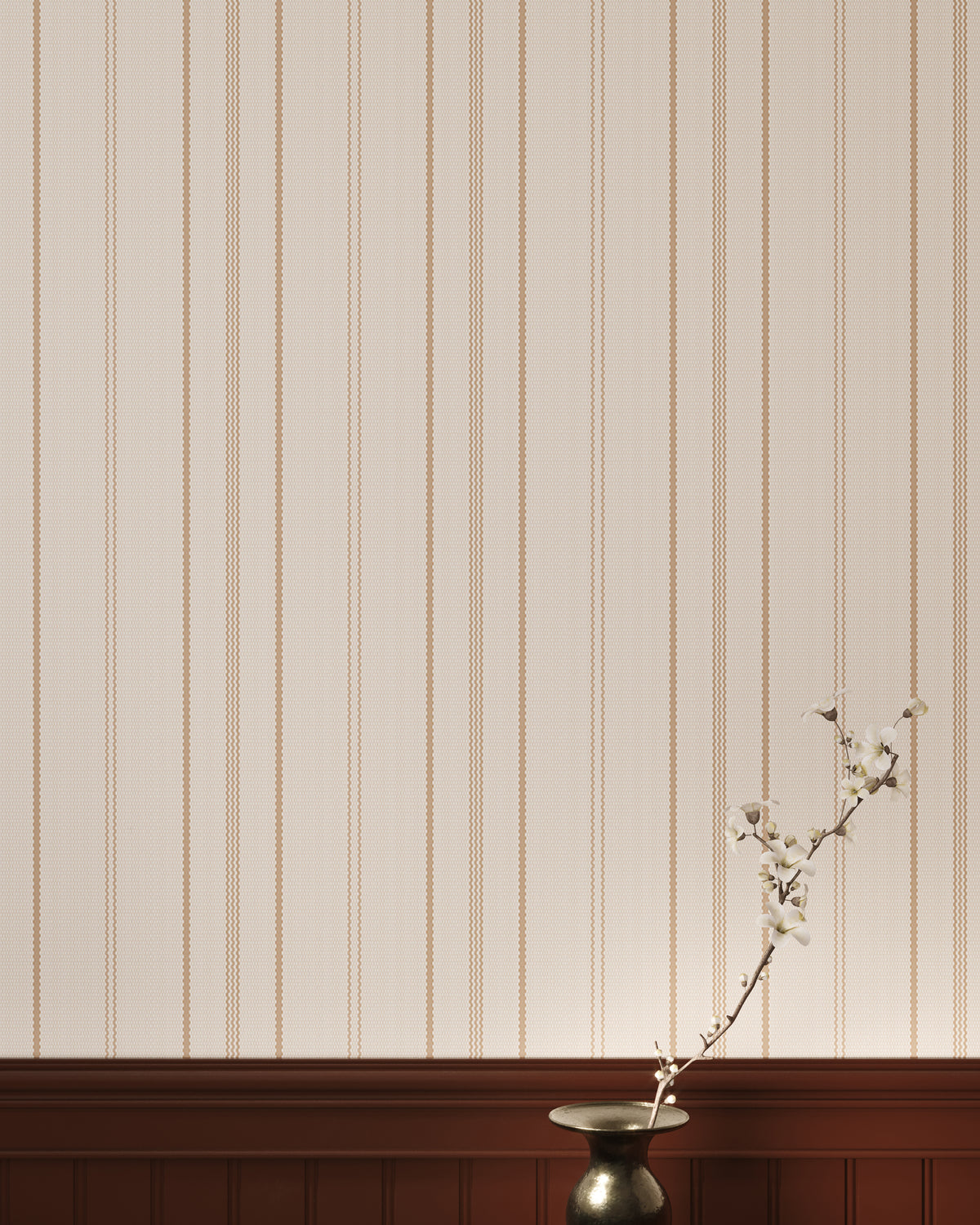 Windsor Wallpaper in Tan II, 52" x 132"