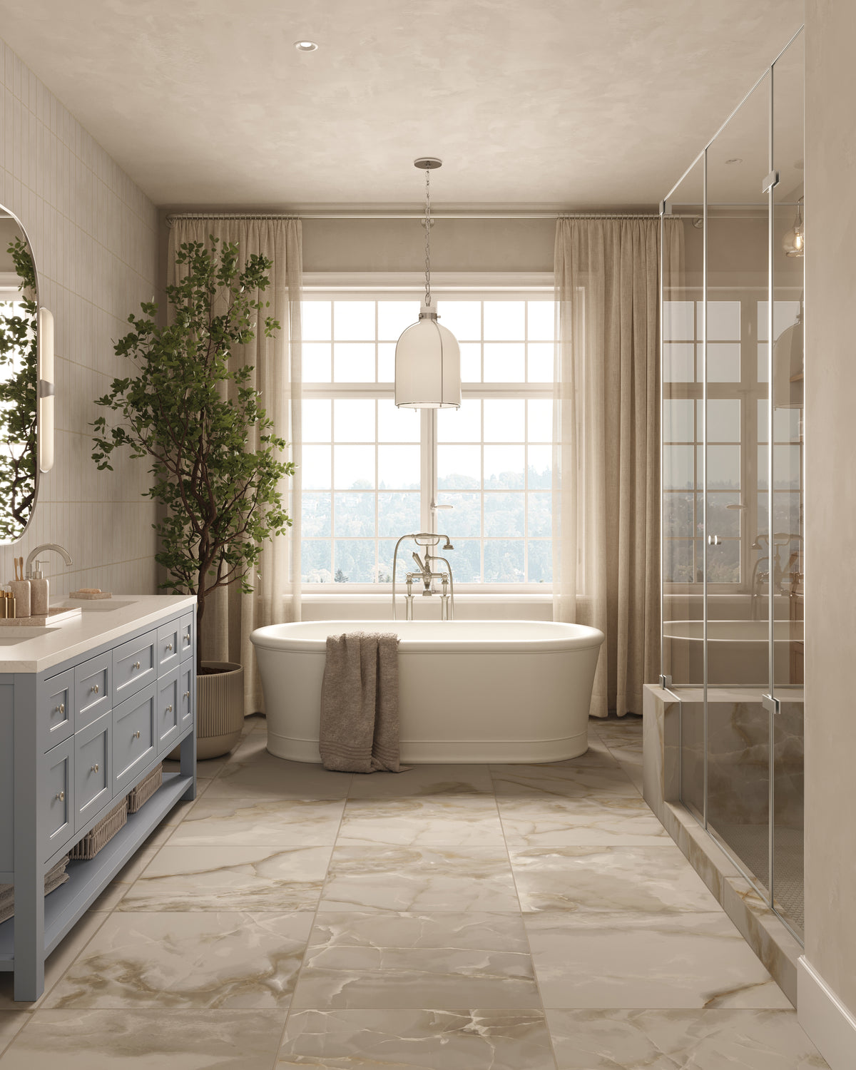 Astrid 24 x 24 Matte Porcelain Tile in Oyster