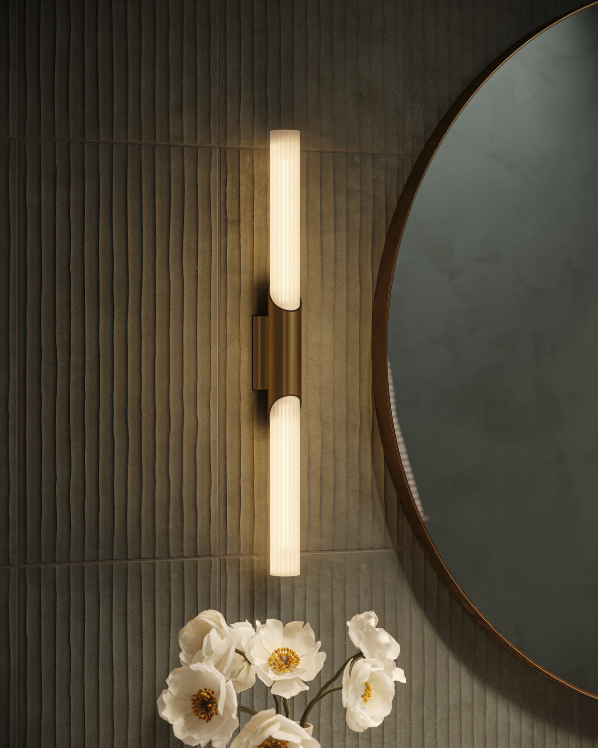 Roderick 26" Wall Sconce in Aged Brass