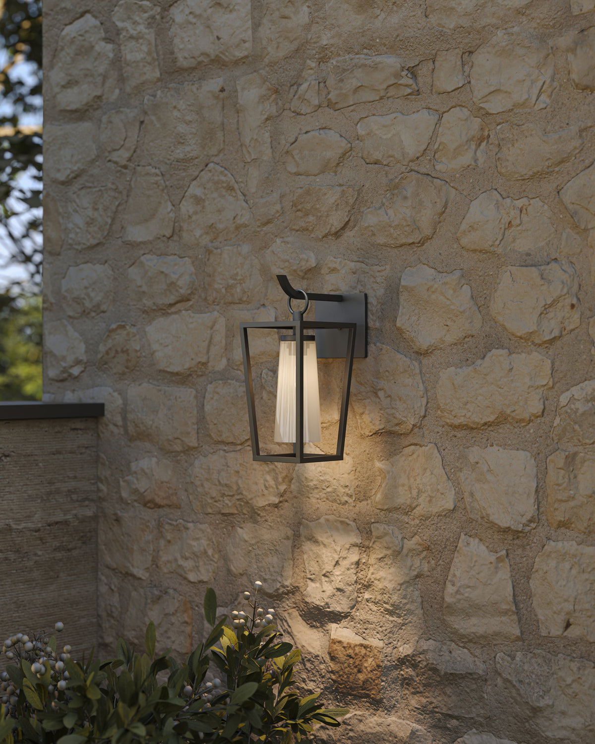 Wilder Exterior Wall Sconce In Textured Black