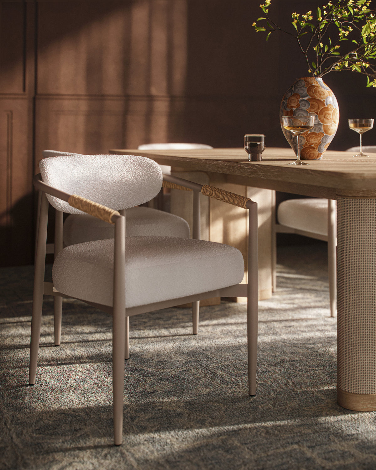 Selvo Outdoor Dining Chair in Cream