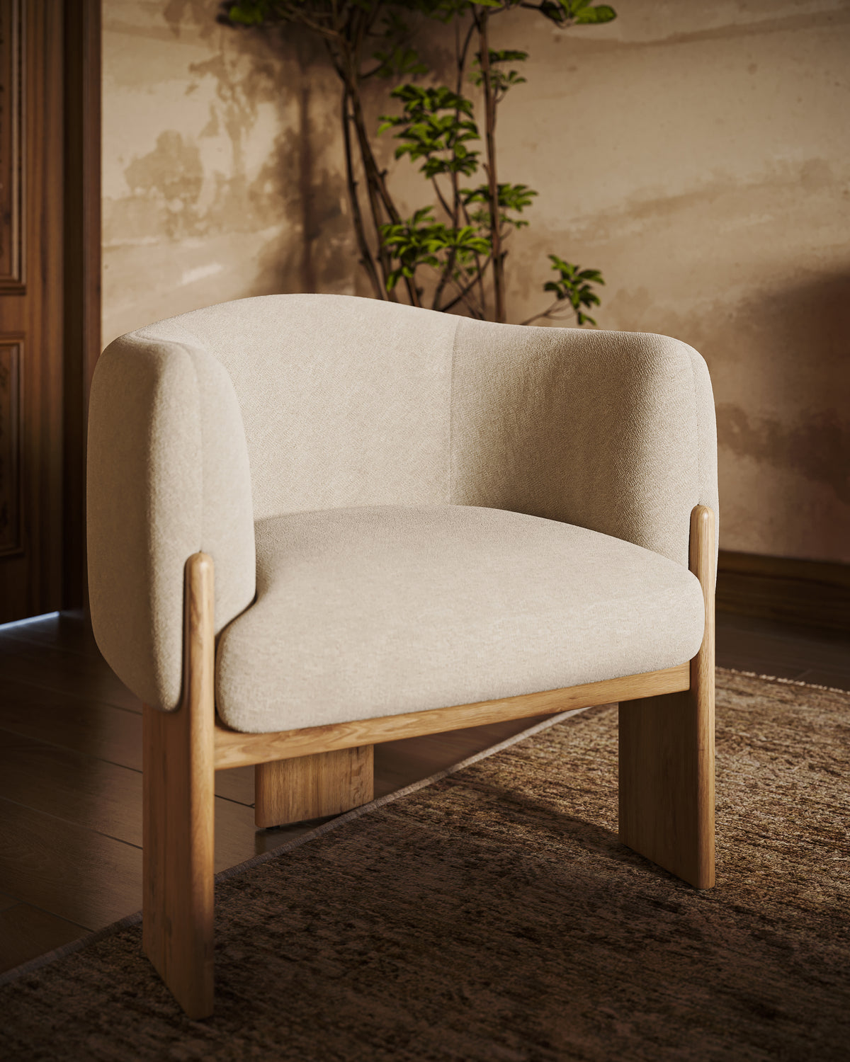 Malvian Lounge Chair in Taupe