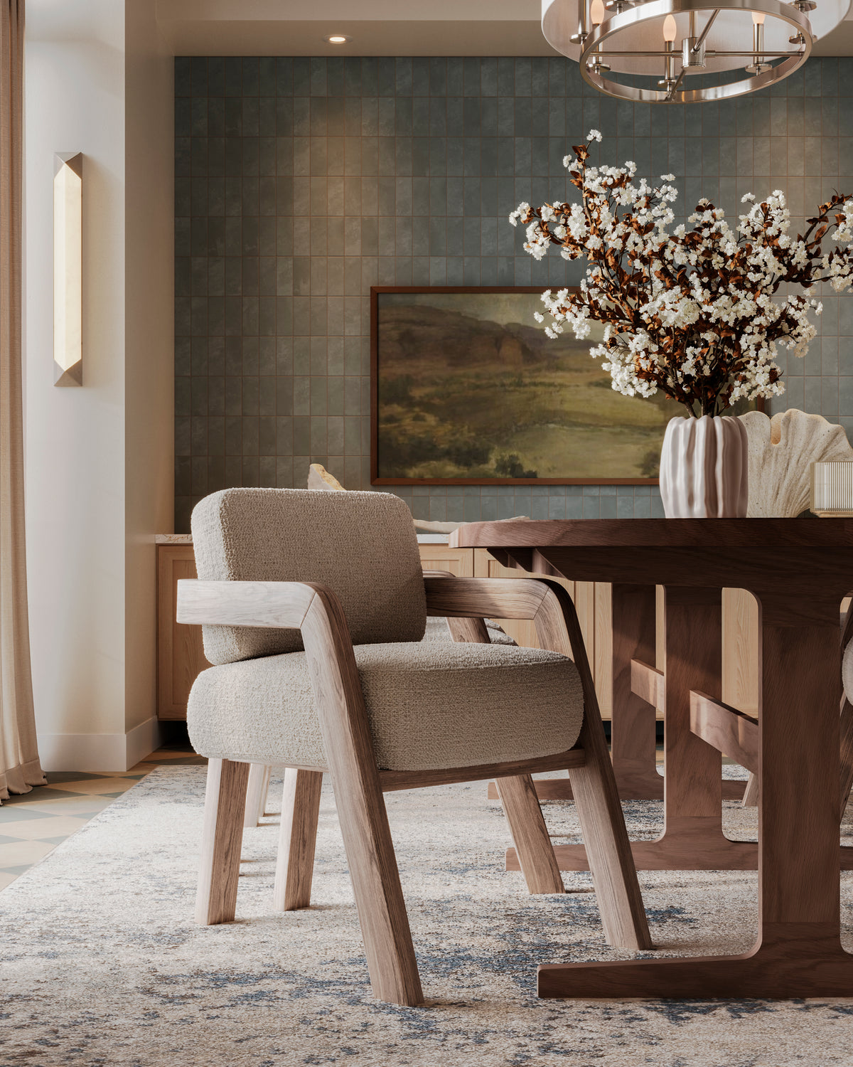 Armand Dining Chair in Matte/Bone